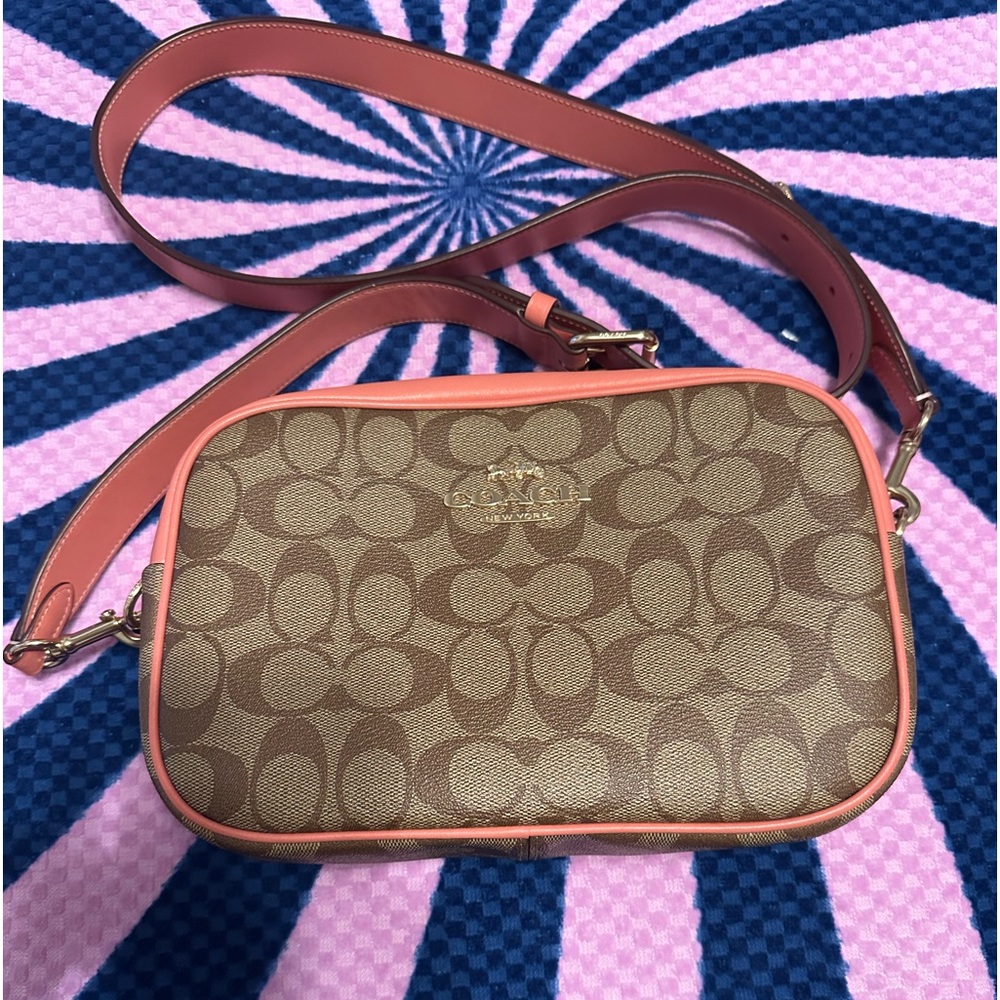 Coach camera bag, and pink and khaki